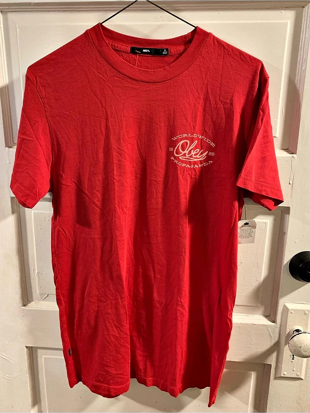 OBEY Worldwide OBEY Heritage Graphic Tee Red Size Small NWT